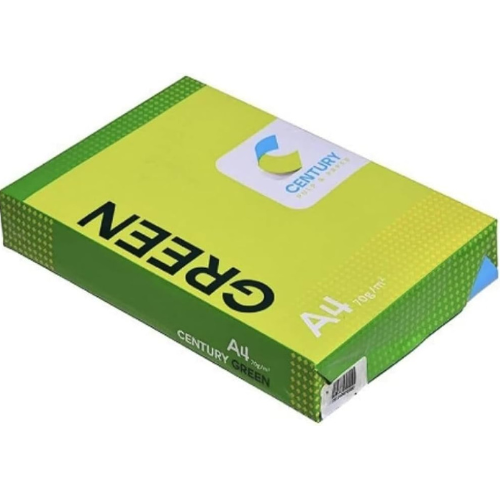 Century Green Copier Paper | A4 Size 70gsm | 10 Ream Pack | Eco-Friendly