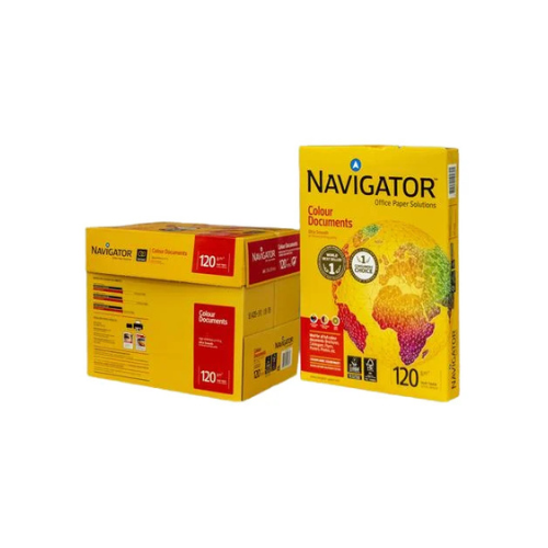 Navigator A4 Paper | 120 GSM | Pack of 8 Reams | 2000 Sheets | UHD Smooth Premium Quality