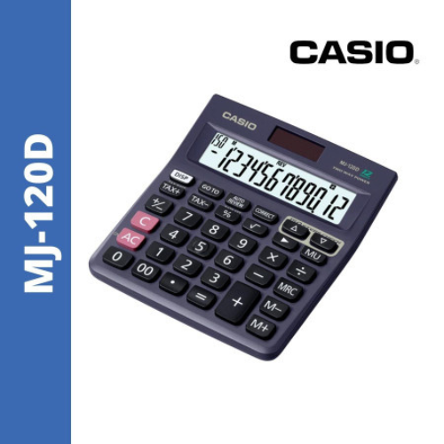 Casio MJ-12D Calculator | Dual Power | 150 Step Check & Correct | 12 Digit Display