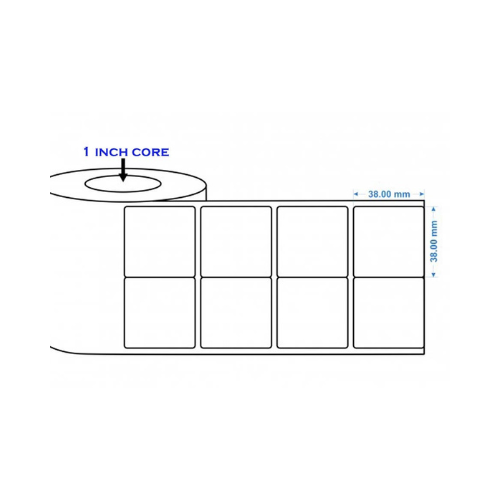 Barcode Label Stickers 38mmx38mm 2-UP (Roll of 2000 Stickers)-High-Quality Label